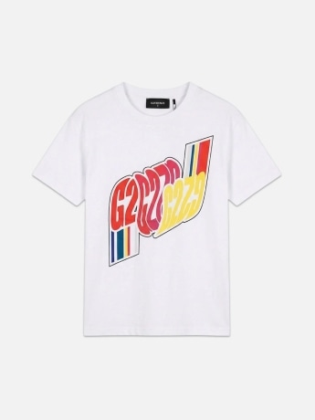 G2firenze tshirt bianca uomo maxi logo