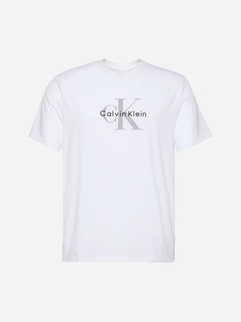 Calvin Klein tshirt bianca uomo maxi logo