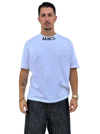 Blncg tshirt bianca uomo logo sul davanti
