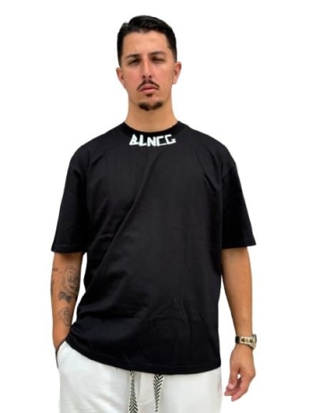 Blncg tshirt nera uomo con logo