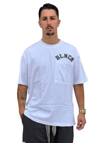 Blncg tshirt bianca uomo con logo