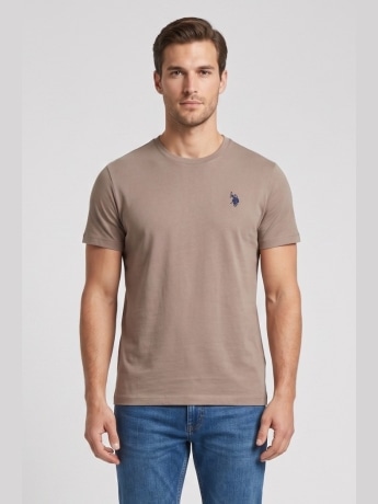 U.s. Polo tshirt tortora uomo mini logo
