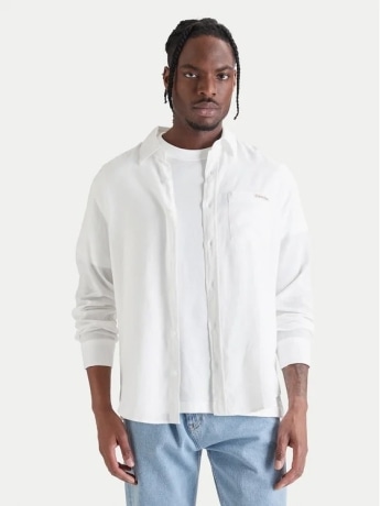 Calvin Klein camicia bianca uomo mini logo