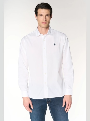 U.s. Polo camicia bianca uomo con logo
