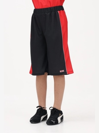 Gcds shorts nero bambino unisex mini logo