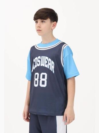 Gcds tshirt grigia bambino unisex maxi logo