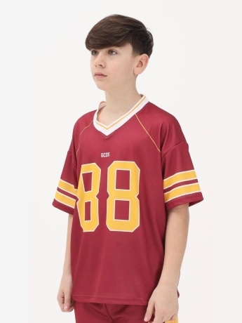 Gcds tshirt rossa bambino unisex maxi logo