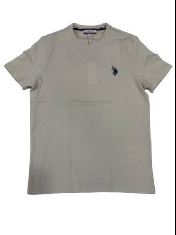 U.s. Polo tshirt beige uomo mini logo