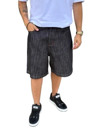Blncg bermuda in denim uomo con logo
