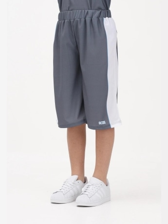 Gcds shorts grigio chiaro bambino unisex mini logo