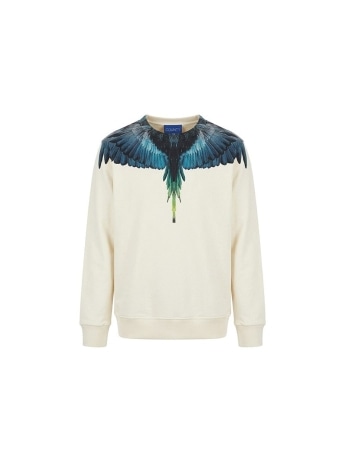 Marcelo Burlon felpa crema bambino maxi logo