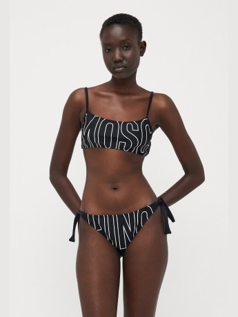 Moschino costume nero donna maxi logo