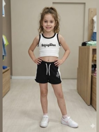 Refrigiwear set bianco bambina maxi logo