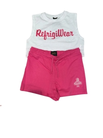Refrigiwear set fucsia bambina maxi logo