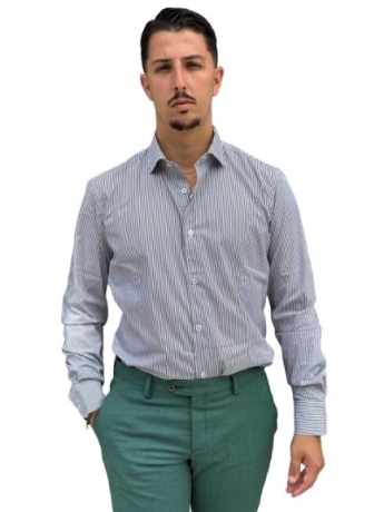 Kaufmann camicia moro uomo a righe in cotone