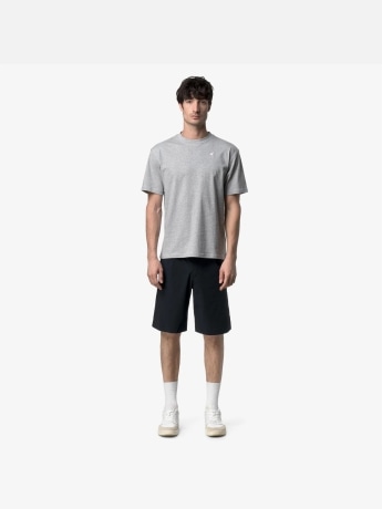 K-way tshirt grgigia uomo logo in rilievo