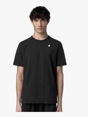 K-way tshirt nera uomo mini logo