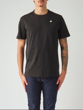K-way tshirt nera uomo mini logo