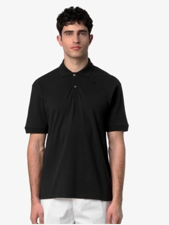 K-way polo nera uomo mini logo