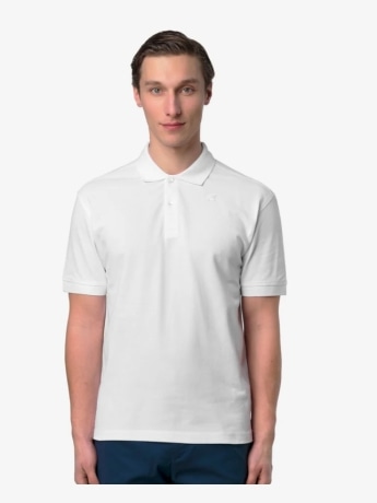 K-way polo bianca uomo mini logo
