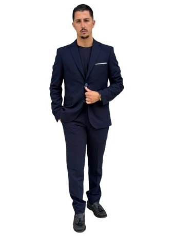 Kaufmann abito blu uomo in cotone