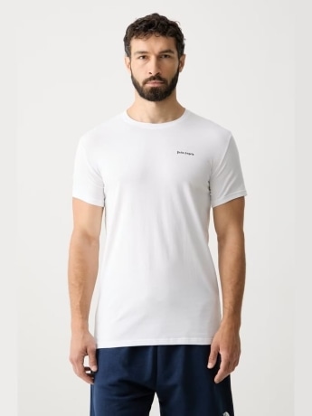 Palm Angels tshirt bianca uomo mini logo
