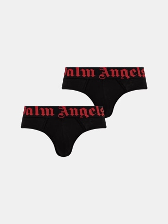 Palm Angels slip neri uomo maxi logo