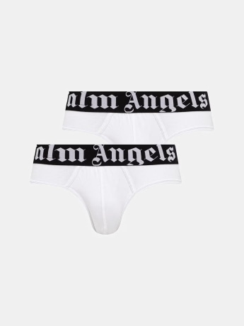 Palm Angels slip bianchi uomo maxi logo
