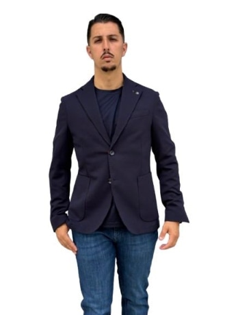 Kaufmann giacca blu navy uomo in cotone