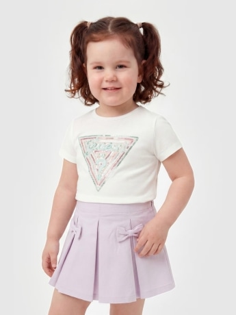Guess tshirt bianca bambina maxi logo
