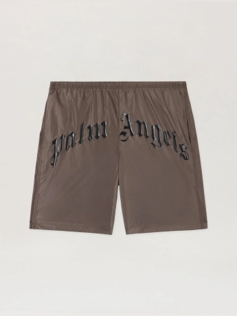 Palm Angels costume marrone uomo maxi logo sul davanti