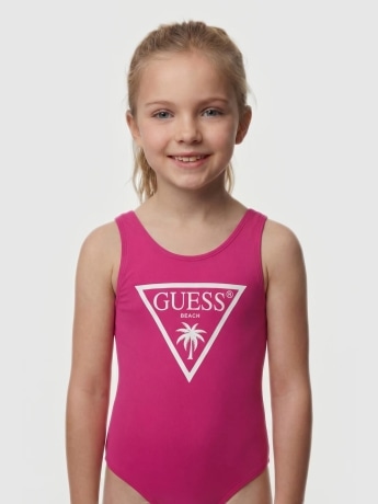 Guess costume fucsia bambina maxi logo