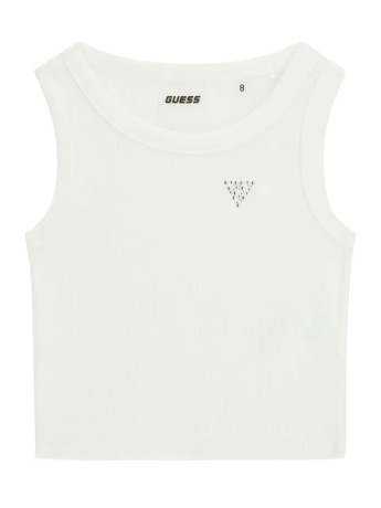Guess canotta bianca bambina mini logo