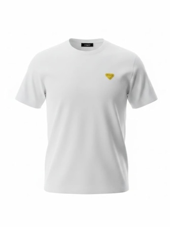 G2firenze tshirt bianco giallo uomo mini logo