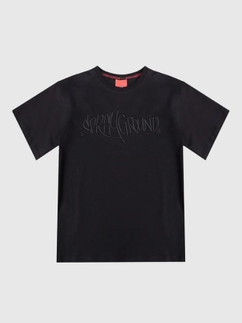 Sprayground tshirt nera bambino maxi logo