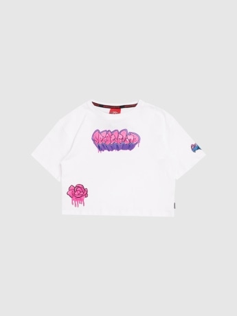 Sprayground tshirt bianca bambina maxi logo