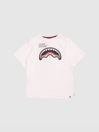 Sprayground tshirt rosa chiaro bambino maxi logo