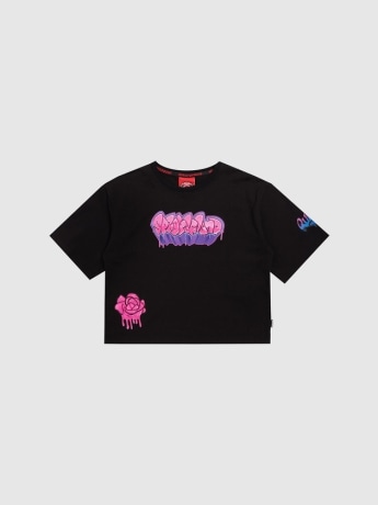 Sprayground tshirt nera bambina maxi logo