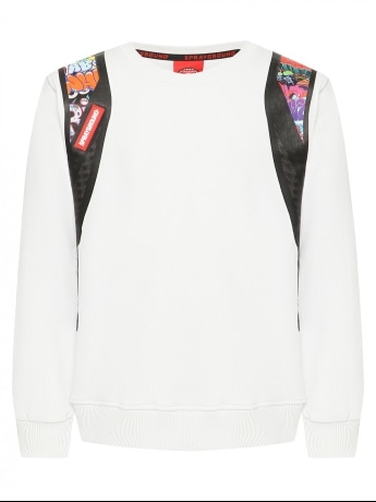 Sprayground felpa bianca bambino maxi logo sul retro