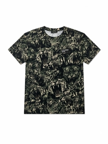 Plein Sport tshirt verde scuro uomo all over