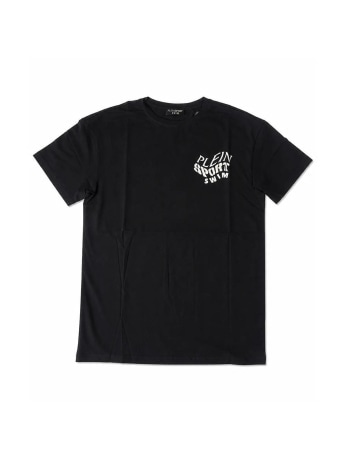 Plein Sport tshirt nera uomo maxi logo sul retro