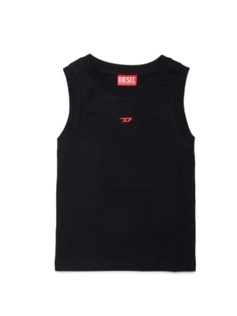 Diesel canotta nera bambina mini logo