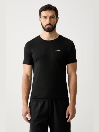 Palm Angels 2 tshirt nera uomo two pack mini logo