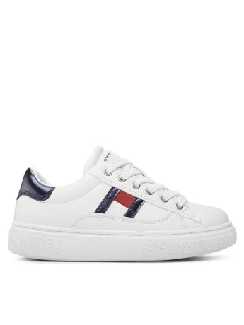 Tommy Hilfiger scarpe bianche bambina logo sul lato