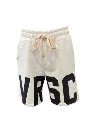 Vrsc shorts bianco uomo maxi logo