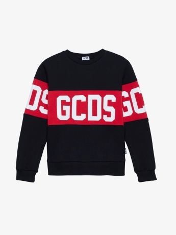 Gcds fepa nera rossa bambini maxi logo