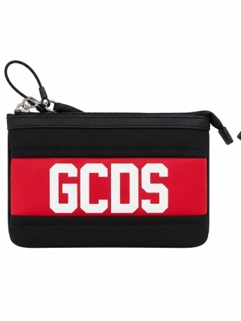 Gcds pochette nera bambina maxi logo