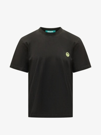 Barrow tshirt nera uomo unisex maxi logo