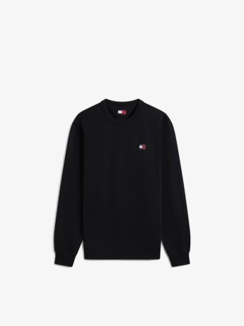 Tommy Jeans felpa nera uomo mini logo