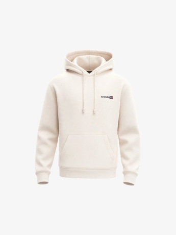 Tommy Jeans felpa bianca uomo maxi logo sul retro